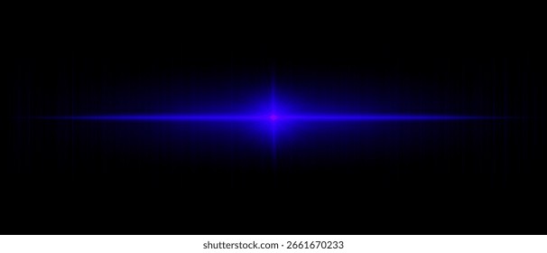 Horizontal flare with soft beams and fine light streaks, ideal for overlays, digital design, modern effects, and visual highlights in creative projects.