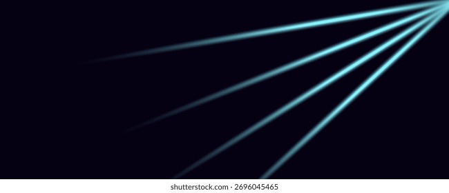 Horizontal luz. Rayos láser, líneas de luz.