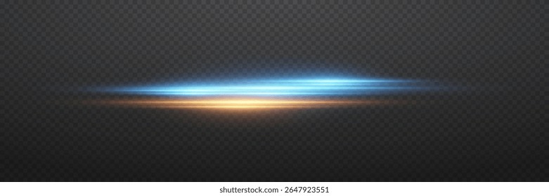 Flash horizontal com centro luminoso, efeito de luz futurista e fantástico.