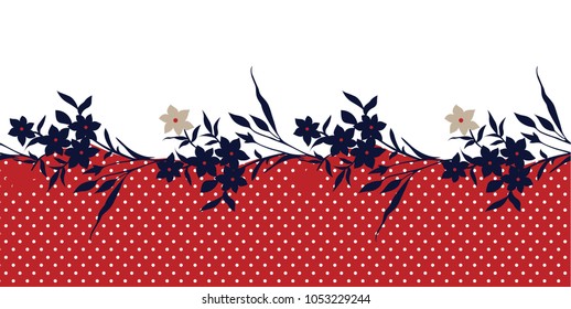 horizontal Flower border