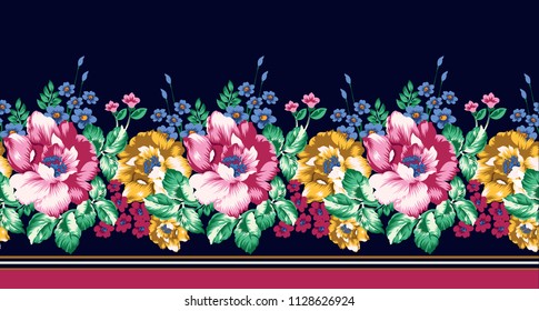 Horizontal Flower Border