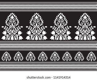 Horizontal Flower Border Stock Vector (Royalty Free) 1141914314 ...