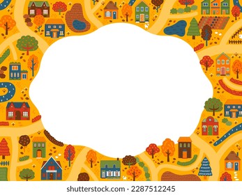 horizontal frame of Autumn Street Scene