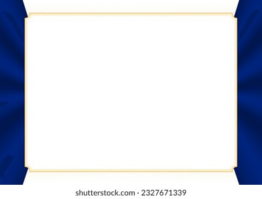 Horizontal  frame and border with colors of New Zealand flag, template elements for your certificate and diploma. Vector.