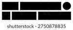 Horizontal frame set with zigzag edges. Abstract irregular square box shapes and rectangular banners with story space