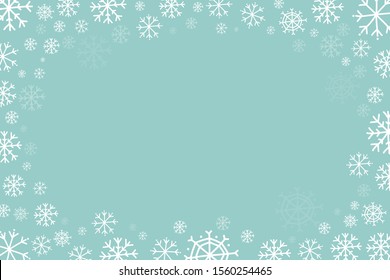 white snowflake border