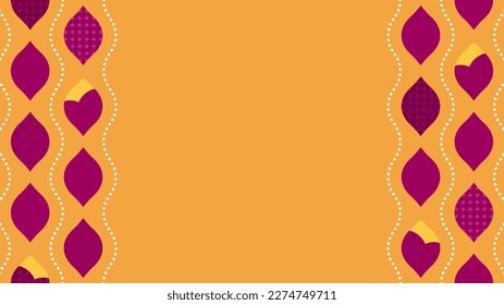 horizontal frame template of cute sweet potatoes