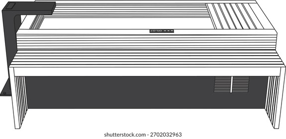 Congelador Horizontal Refrigerador Vista superior Refrigerador Congelador de Industrial Vector