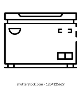 Horizontal freezer icon. Outline horizontal freezer vector icon for web design isolated on white background