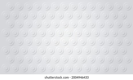 Horizontal Full Frame White Rounded Background. Minimalistic Seamless Pattern. Vector illustration
