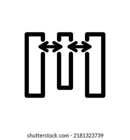 horizontal gaps, spacing icon vector illustration logo template for many purpose. Isolated on white background.