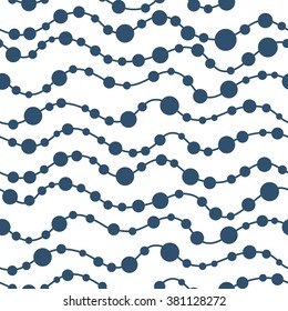 Horizontal Garlands, Abstract seamless pattern with rounds. Can be used for wallpaper, pattern fills, web page background, surface textures.