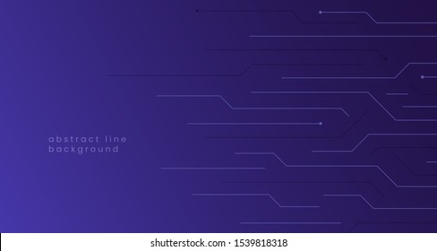 horizontal geometric circuit connection line abstract background design for scientific digital futuristic cyberspace concept. simple clean modern vector illustration