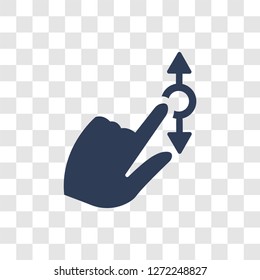 Horizontal gesture icon. Trendy Horizontal gesture logo concept on transparent background from Hands collection
