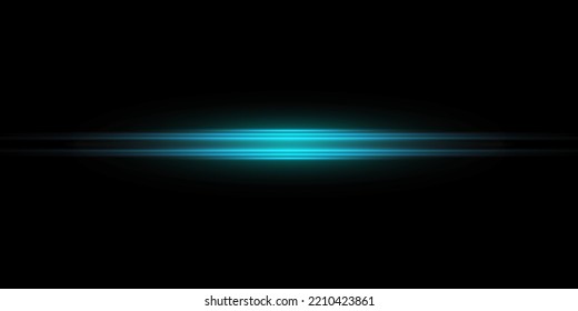 Horizontal glare. Laser beams, horizontal beams of light. Beautiful light flashes. Glowing stripes on a dark background. Glowing abstract sparkling background.