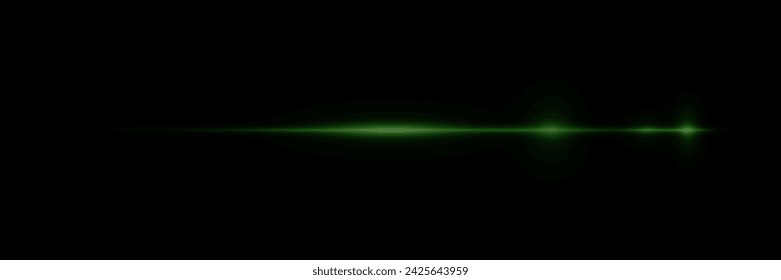 Horizontal glare. Laser beams, horizontal light beams. Beautiful light flashes. Glowing stripes on a transparent background.	
