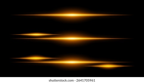 Horizontal glowing beams in layered layout with smooth edges and intensity gradients, ideal for interface design or sci-fi visuals.
