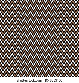 horizontal gold zigzag stripes pattern. Geometric repeating pattern of zigzag. Vector background design