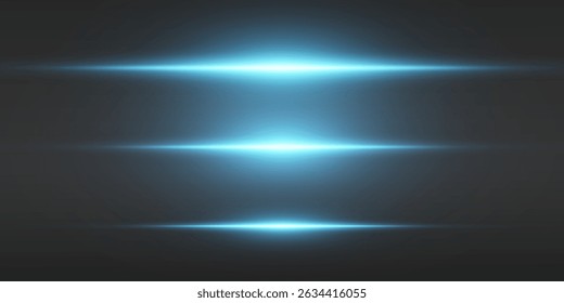 Horizontal golden highlights on a dark background, the effect of a glowing lens flare.