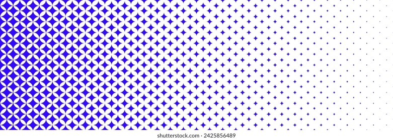 horizontal gradient of blue and white squares halftone texture vector illustration blue and white dot background.