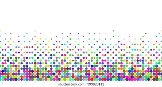 Horizontal Gradient Seamless Background with Color Dots