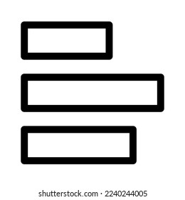 horizontal graph icon or logo isolated sign symbol vector illustration - high quality black style vector icons
