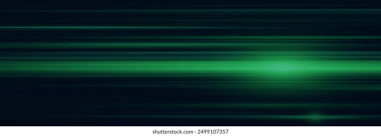 Horizontal efecto de línea verde. Movimiento dinámico del efecto de luz.	