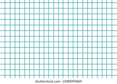 Horizontal grid square graph line page, mockup empty squared grid graph, paper grid square graph line texture of note book blank for notes - stock vector