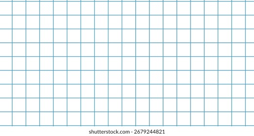 Horizontal grid square graph line page, mockup empty squared grid graph, paper grid square graph line texture of note book blank for notes - stock vectorIllustration
