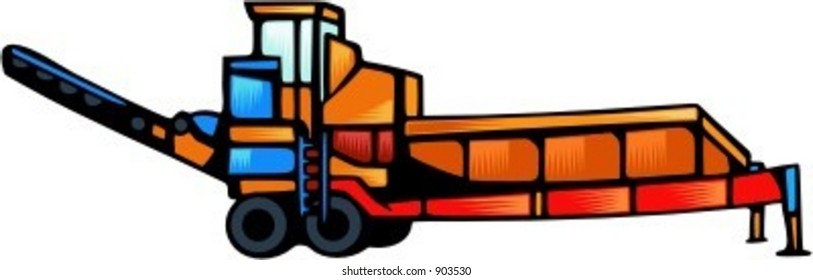 Horizontal grinder.Vector illustration