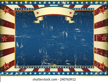 Horizontal grunge american. An american vintage horizontal background for a certificate