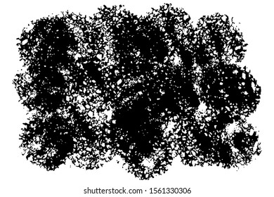 Horizontal Grunge Black And White Hand Drawn Texture Template. Chaotic traces of a sponge with black paint on a white background. Illustration can be used to create banners, prints, brochure posters.