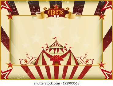 Horizontal grunge circus. a circus vintage poster for your advertising. Perfect size for a screen.