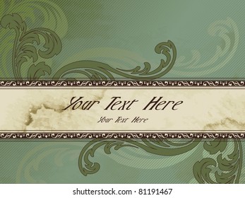 Horizontal grungy Victorian vintage banner (eps10); jpg version also available