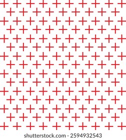 horizontal halftone of black cross or plus design for pattern and background.