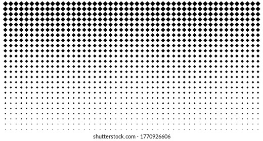 Horizontal halftone dots pattern. Comic book style background Vector illustration.