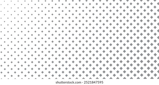 Horizontal halftone with grey rhombus pattern background. Vector Illustration.