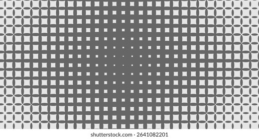 Horizontal halftone with grey rhombus pattern background. Vector Illustration.