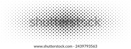 horizontal halftone from middle of black oval cross and oval plus design for pattern and background.