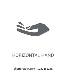 Horizontal Hand icon. Trendy Horizontal Hand logo concept on white background from Hands collection. Suitable for use on web apps, mobile apps and print media.