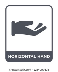 horizontal hand icon vector on white background, horizontal hand trendy filled icons from Hands and guestures collection, horizontal hand simple element illustration