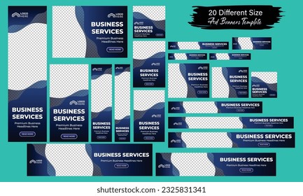 Horizontal header web banner. Vector horizontal and vertical google web ads banner. Abstract Business Ads poster for Web post Design Template. Social Media Cover ads banner, flyer, invitation card