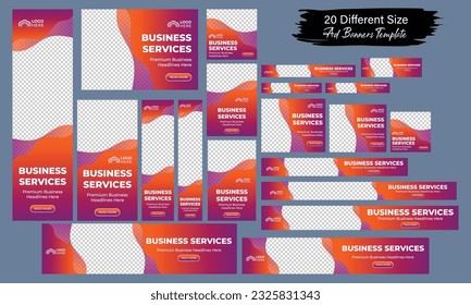 Horizontal header web banner. Vector horizontal and vertical google web ads banner. Abstract Business Ads poster for Web post Design Template. Social Media Cover ads banner, flyer, invitation card