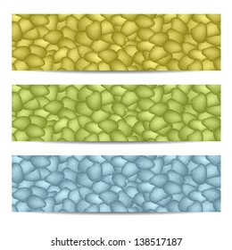 Horizontal headers, banners with abstract patterns