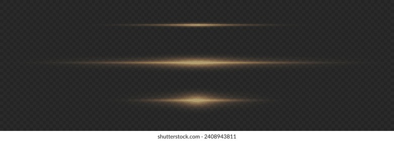 Horizontal highlights. Laser beams of light. Beautiful light flashes. Speed ​​motion special effects, sparkling background.