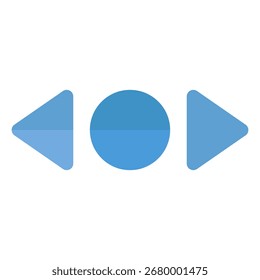 Horizontal icon symbol. Vector illustration.