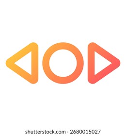 Horizontal icon symbol. Vector illustration.