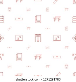 horizontal icons pattern seamless white background. Included editable line paper, bar tightening, level ruler, blackboard x y, horizontal bar icons. horizontal icons for web and mobile.