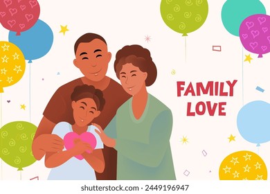 Horizontal illustration for International Day of Families