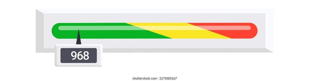 Horizontal indicator graph. Vector illustration